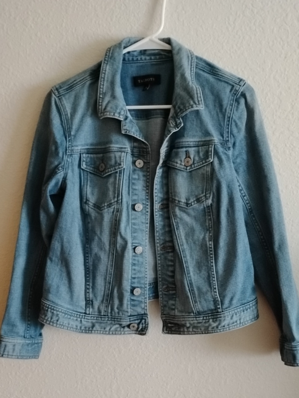 Talbots Washed Blue Denim Jean Jacket